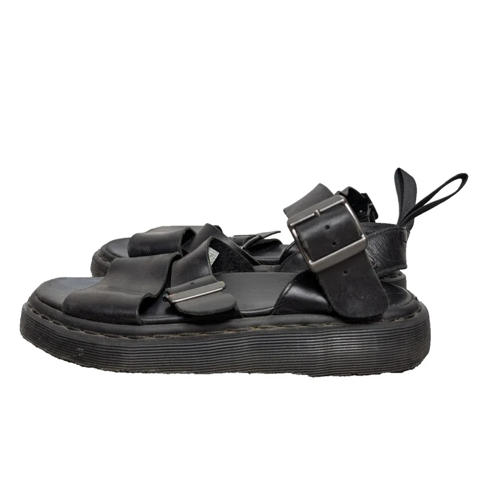 Dr Martens Gryphon Sandals Womens 8 EU39 Leather Gladiator Buckle Goth Punk
